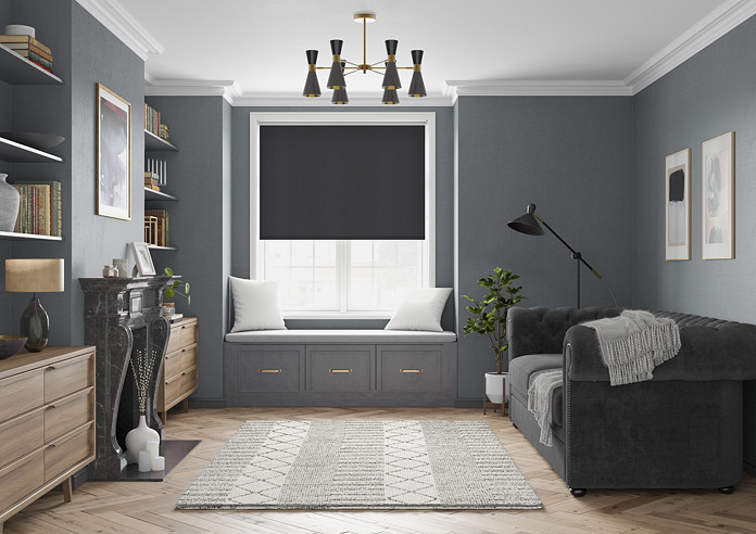 Energy Saving (Blackout), Black - Twist&Fit Roller Blind - Image 5
